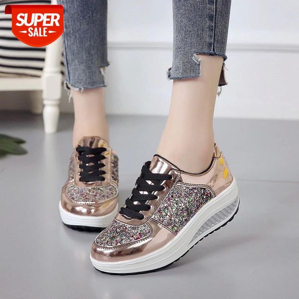 

chunky sneakers women wedge shoes sequins trainers ladies paillette platform fashion tenis feminino zapatillas mujer #pv7g