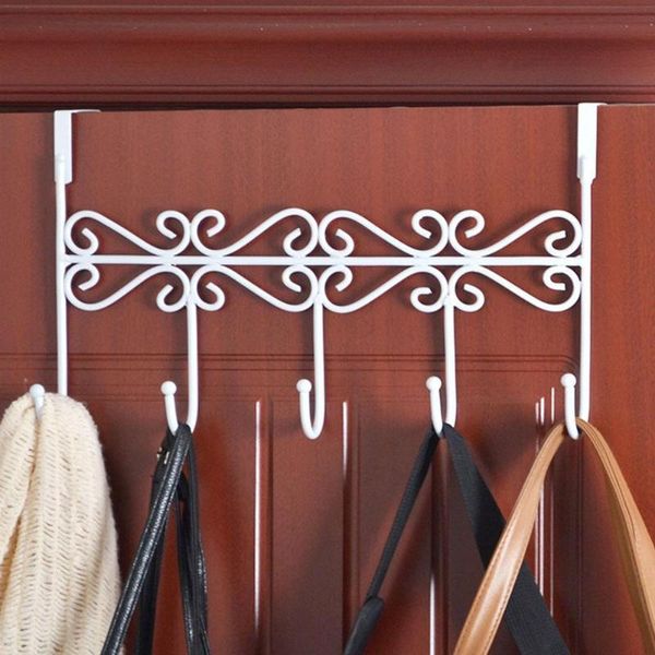

hooks & rails five hanger behind door window black bronze white wrought iron nail-hook bathroom towel cloth hat bag coat hangers