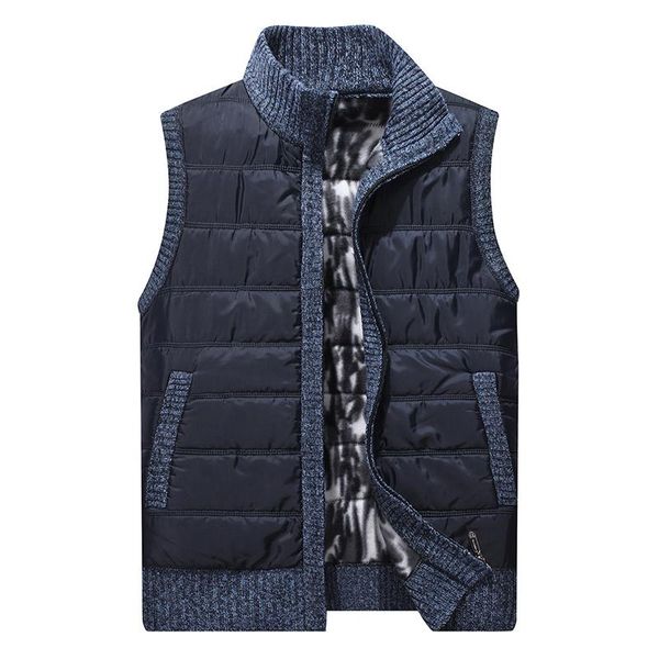 

men's vests est fashion autumn winter men vest coat warm sleeveless jacket casual four-color waistcoat, Black;white