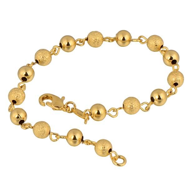

link, chain gussiarro gift package 2021 delicate yellow gold-color women's gold ball bracelet for women no nickel, Black
