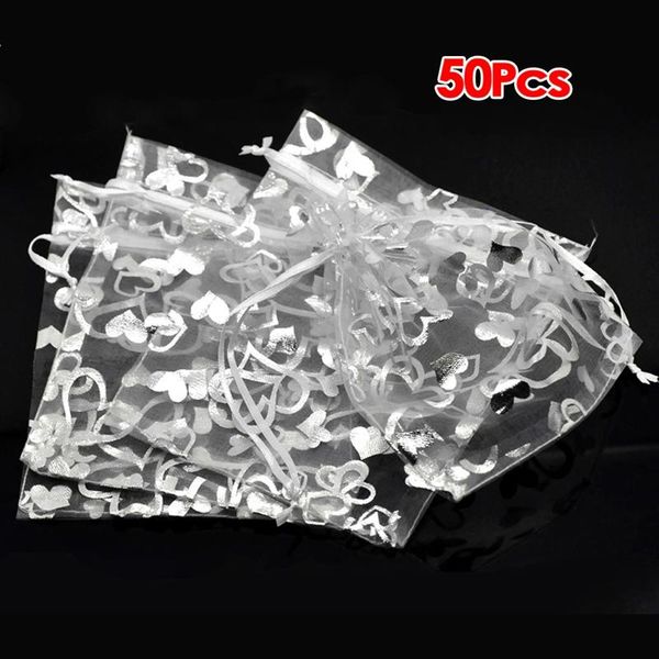 

gift wrap 50x organza drawstring jewelry bag silver bags