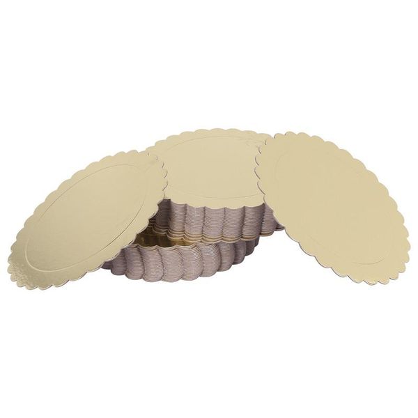 

50pcs cake tray mat golden mousse bottom round base boards paper board dessert decoration tools baking & pastry