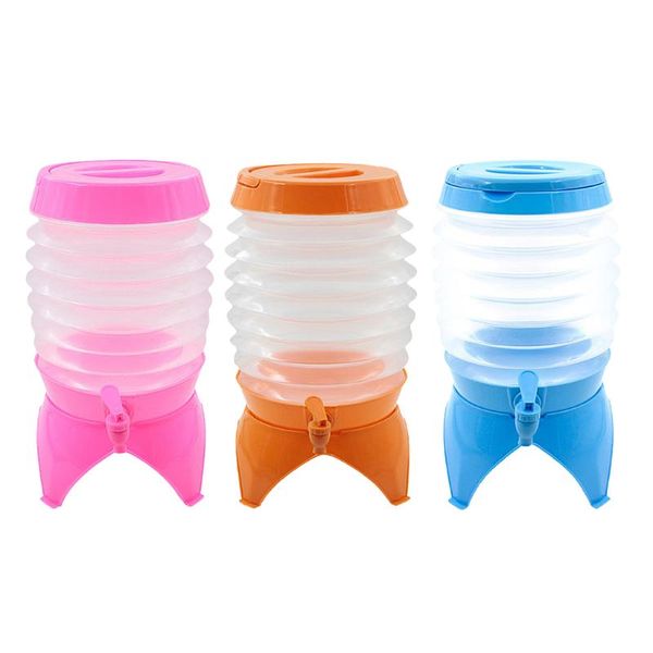 

hydration packs travel camping collapsible water container sports jug carrier can folding bucket with spigot - dispenser