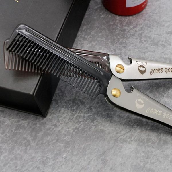 

hair brushes folding oil comb portable beard men's styling product special for beauty big back c9q6, Silver