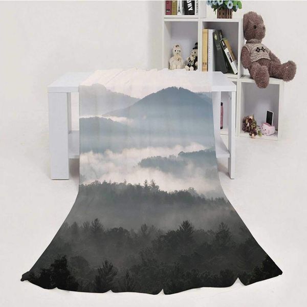 

Foggy Sunrise in The Blue Ridge Mountains,Blanket Throw Weight Super Soft Cozy Luxury Bed Blanket