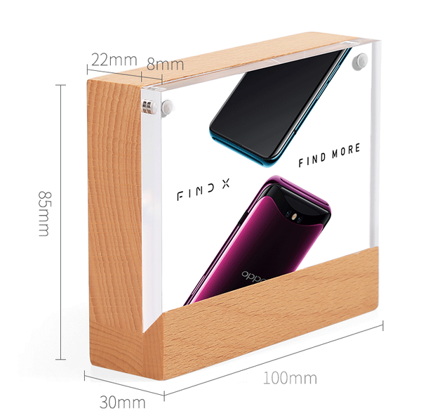 

acrylic menu list price card display holder 100*70mm magnetic advertising poster picture sign stand wood frames