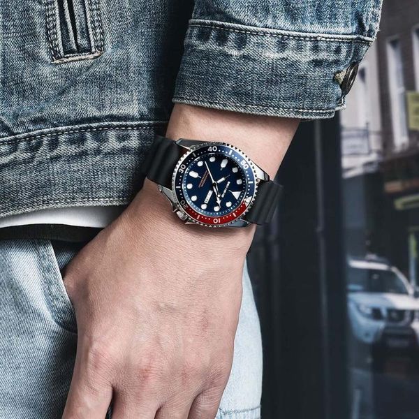 

wristwatches 2021 fashion men waterproof quartz watch adjustable silicone watchband date calendar wrist watches multi function, Slivery;brown