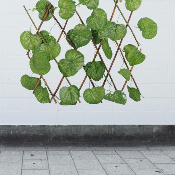 

fencing, trellis & gates 40cm artificial plant fence expandable sunfast plastic realistic wooden simulation barrier for garden decoration ou