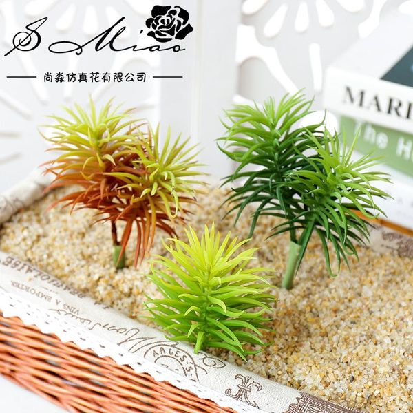 

simulation two grass plastic flowers diy wall deskflower wedding home garden party decoration no flowerpot 3pcs/lot decorative & wreaths
