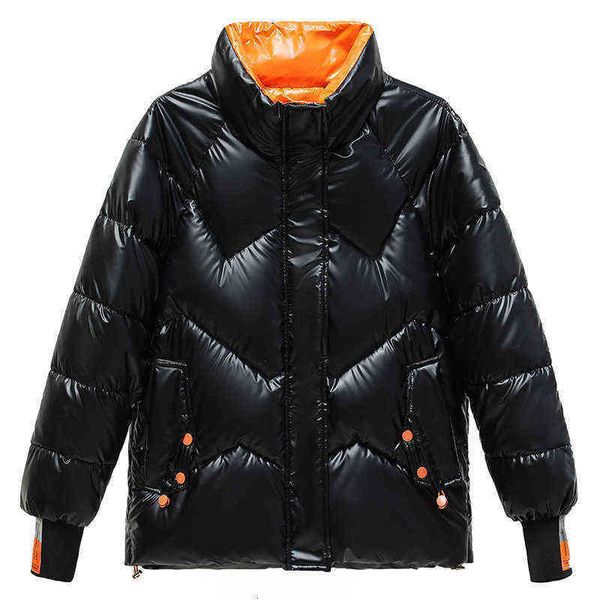 

down cotton padded et female 2021 fashion thickened bread student korean loose winter, Black;white