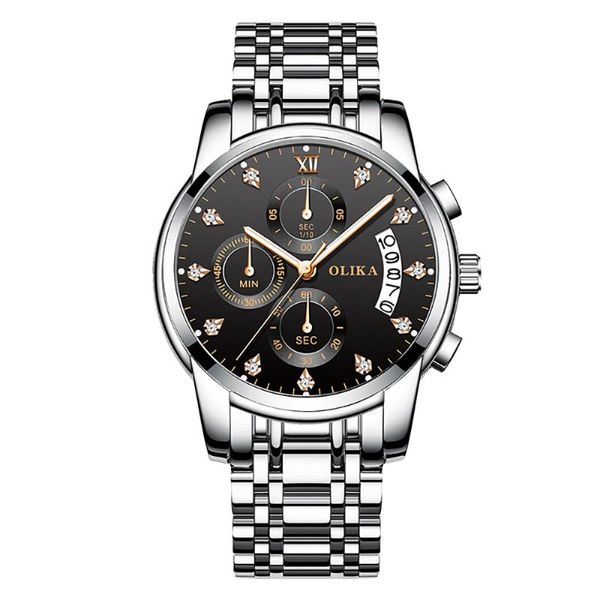 

wristwatches 2021 men watch luxury brand date military fashion waterproof quartz leather wristwatch gold relogio masculino, Slivery;brown