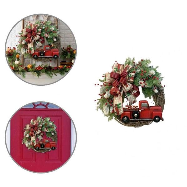 

decorative flowers & wreaths berry pine branch wreath bow knot fine workmanship eco-friendly xmas decor with