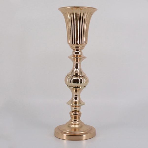 

style sale unique blue tall gold trumpet vases centerpieces for wedding party decoration