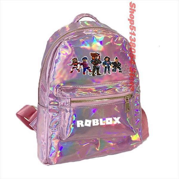 

game school bags girls female womens glitter pu leather holographic backpack