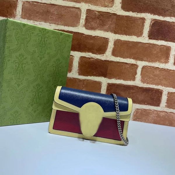 

2021 mini fashion genuine leather women shoulder bag letter handbags change wallets classic womens crossbody evening bags with box 476432, Red;black