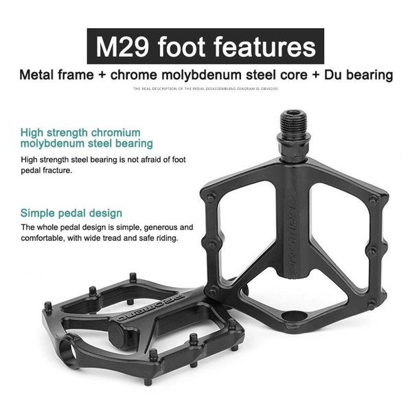 

bike pedals promend 4 bearings bicycle pedal anti-slip ultralight cnc mtb mountain sealed bearing accessories