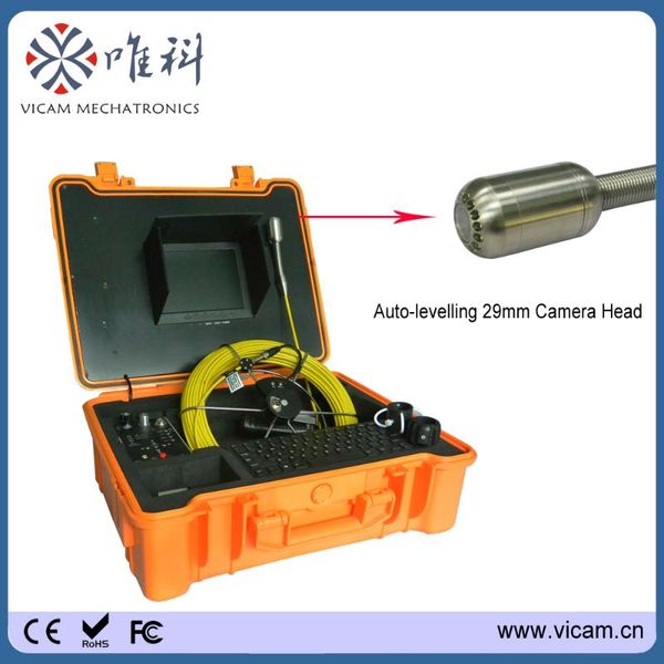 

video audio drain pipe inspection camera sewer self-level 29mm and keyboard ip cameras