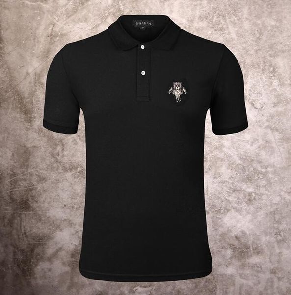 

men's t-shirts size big 3xl men's polo shirt casual sleeve black white clothes, White;black