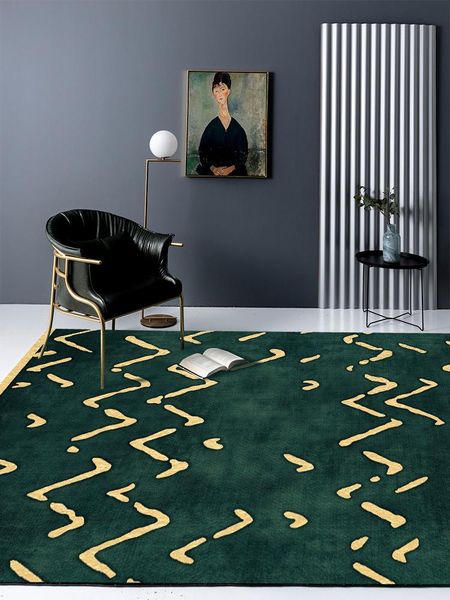 

carpets american green gold abstract corrugated doors bedroom bedside carpet pad