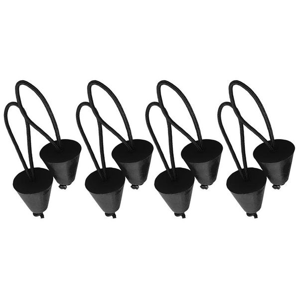 

rafts/inflatable boats 8pcs kayak canoe scupper plug rubber bungs with cord boat accessories