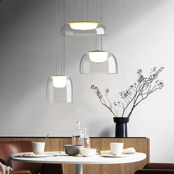 

pendant lamps nordic modern simple glass lights led hanglamp for dinning room bedroom lamp bar kitchen restaurant light fixtures