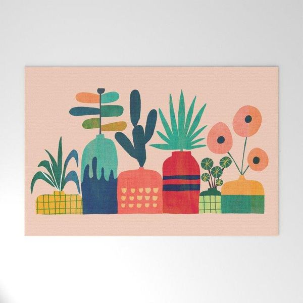 

cushion/decorative pillow bath/kitchen mat plant flowers cactus leaves doormat non-slip indoor and outdoor door rug home decor entrance floo