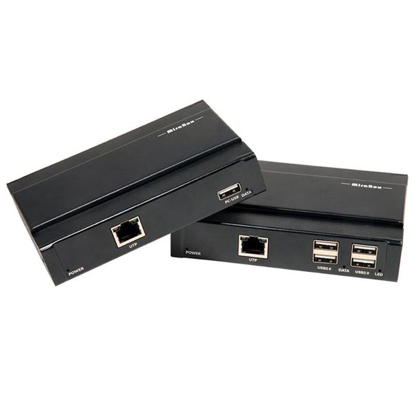 

mirabox hsv561 4k@60hz kvm extender over cat6 up to 80m utp with usb2.0 hub for pc printer u disk camera audio cables & connectors