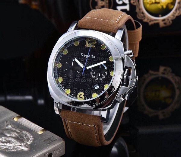 

2021 all subdials work watch mens women stainless quartz relogies for men relojes gift, Slivery;brown