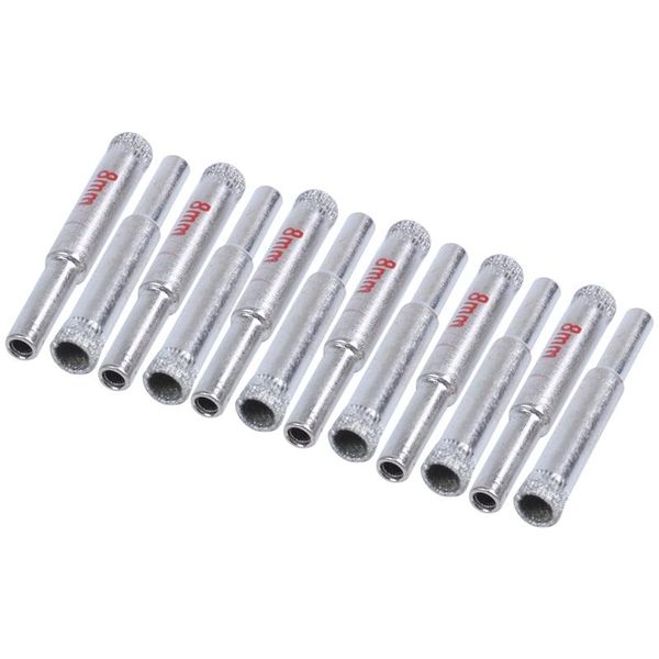 

straight shank 8mm diamond drill bit tile glass hole saw 12 pcs professional bits