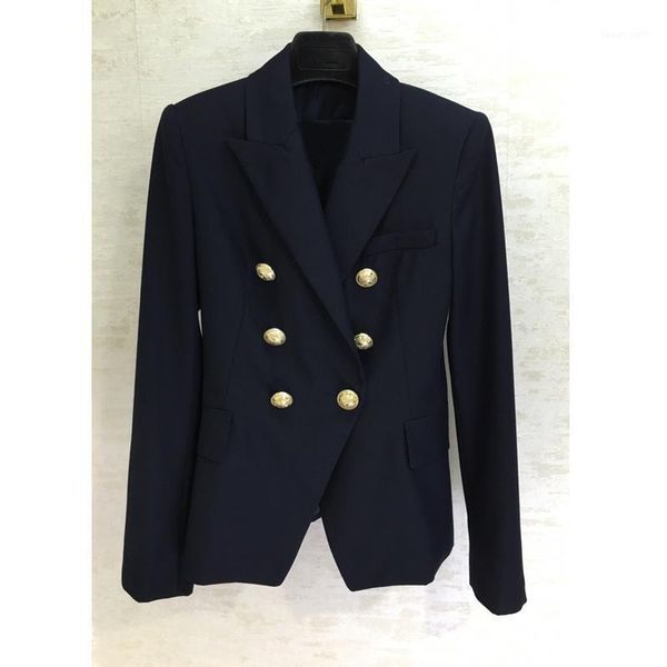 

7.22 2021 early autumn fashion boutique women's lapel long sleeve double breasted slim blazer coat suits & blazers, White;black