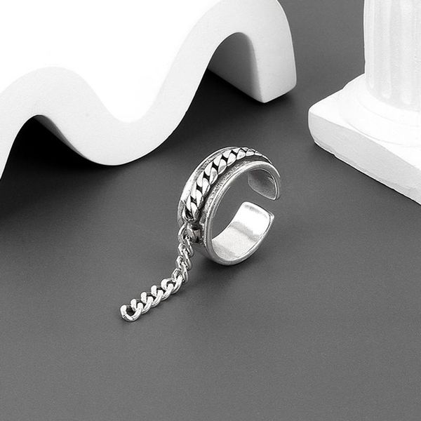 

wedding rings silver color trendy fashion creative chain tassel planet vintage punk party jewelry gifts for women, Slivery;golden
