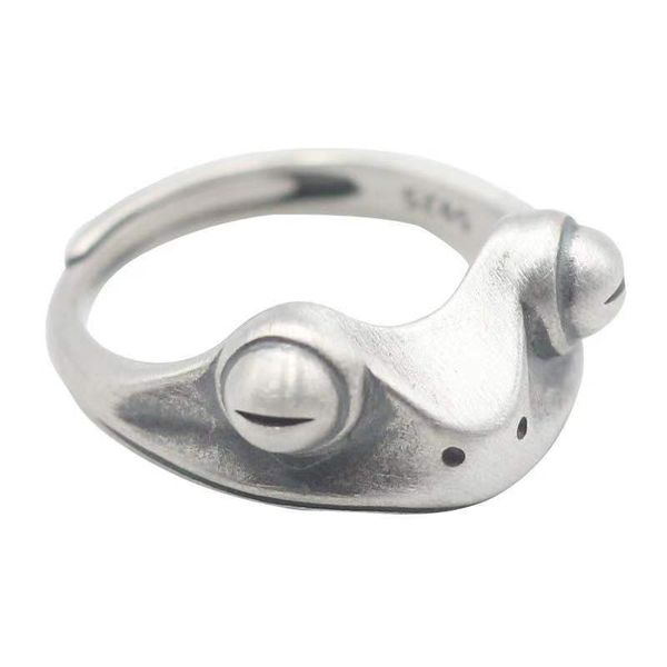 Metall-Frosch-Ring, neutrale Persönlichkeit, kreativ, niedliches Tier, roter Granat-Frosch, offene verstellbare Ringe, Fingerschmuck, Party-Liebhaber-Geschenk