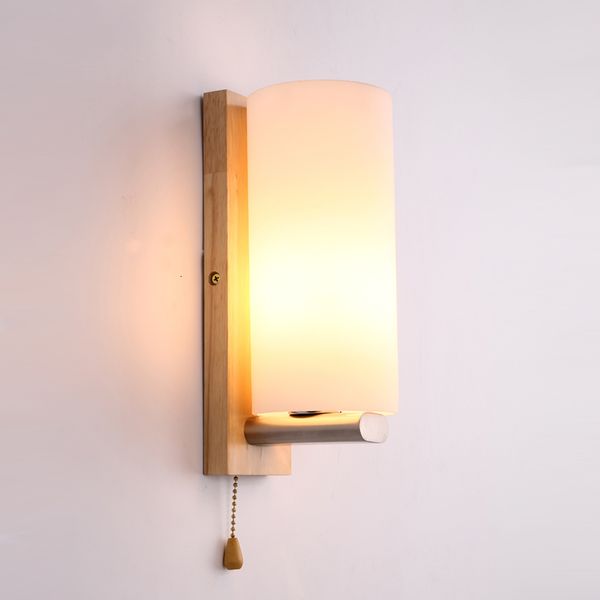 

wall lamps solid wood lamp with switch bedroom bedside led tv l modern minimalist creative aisle corridor l7bl