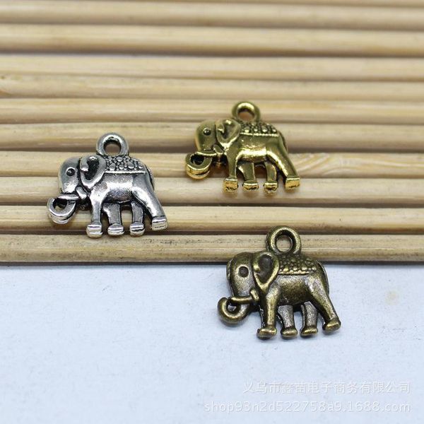 

charms factory direct diy retro alloy pendant cute elephant necklace earrings bracelet jewelry accessories designer, Bronze;silver