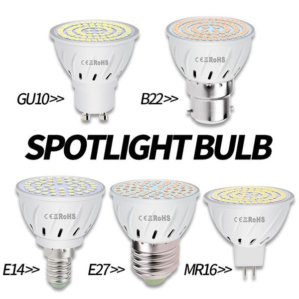 

bulbs e27 led lights bulb 48leds 60leds 80leds e14 home spotlight 220v b22 energy saving light mr16 lamp indoor illumination