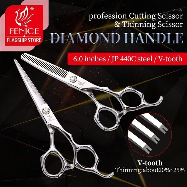 

fenice hairdressing scissors set cutting and thinning shears perfect styling tools jp440c6.0 inch1