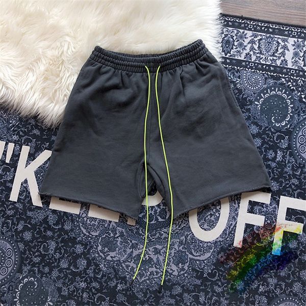 

men's shorts 2021ss askyurself women's shorts of high-street men green cord sanded hair washed knife cut loose mouth, White;black