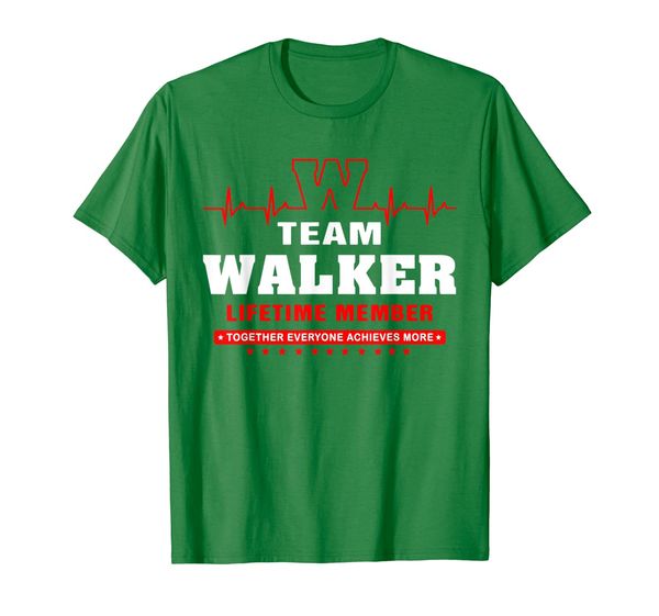 

team walker lifetime member surname last name shirt, White;black