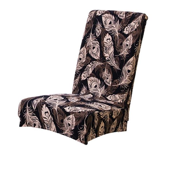 

chair covers universal stretch cover domestic anti fouling protector coffee (black feather)