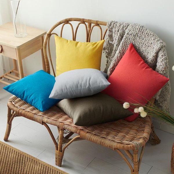 

pillow case 45 * 45cm cover waterproof throw cushion for decorative protector pure color modern simple wind