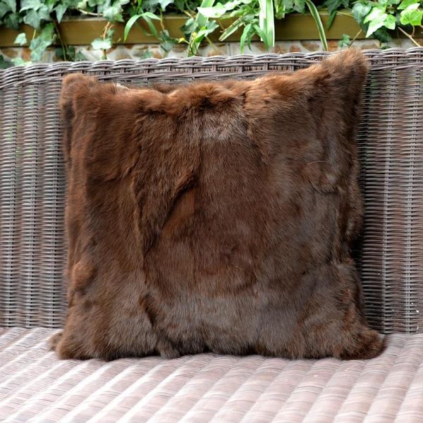 

pillow case cx-d-17q home decora fashion real fur cushion patchwork ~ drop