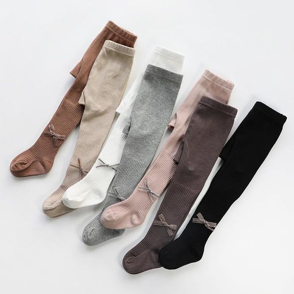 

socks baby girls long kids knee lengths soft cotton warm toddler 0-6 years high, Pink;yellow