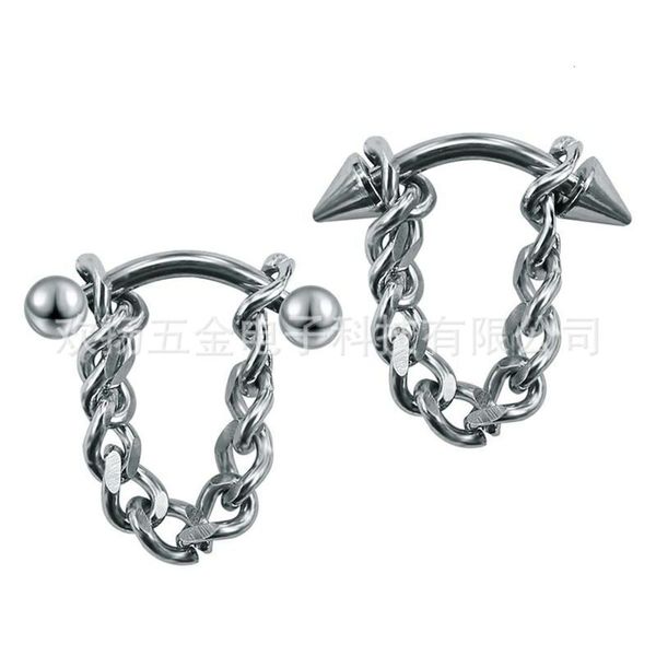 

stainless steel puncture jewelry titanium steel chain eyebrow curved rod chain earbone