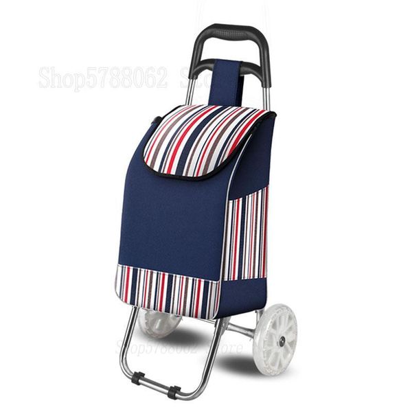 

storage baskets stainless steel shopping cart buy food small folding hand push portable trolley car home elderly luggage trailer