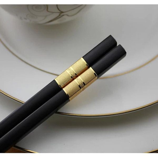

zollor korean japanese household alloy chopsticks creative tableware and gift non-slip environment-friendly
