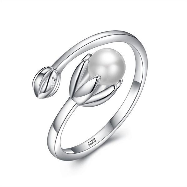 

sterling silver natural freshwater pearl open rings wedding engagement bridal for women party lover gifts cluster, Golden;silver