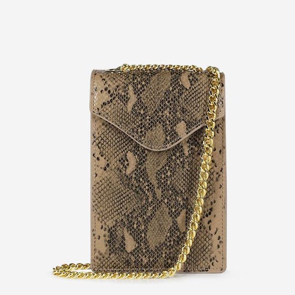 

evening bags fashion serpentine ladies mini 2021 women messenger bag snake pattern mobile phone pu leather shoulder