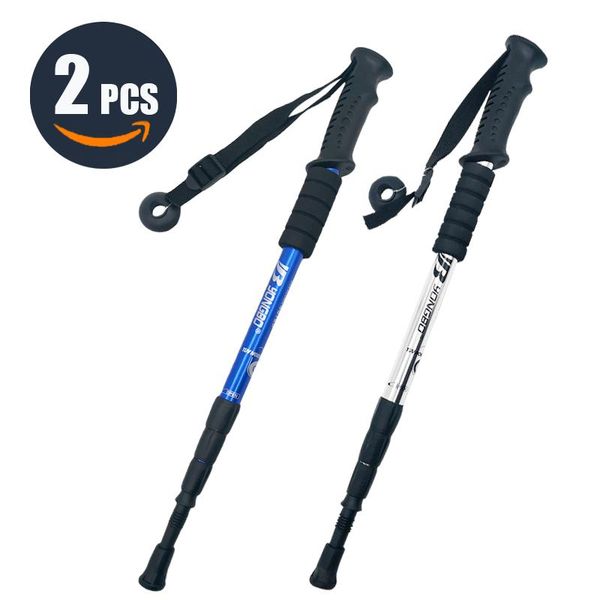 

trekking poles adjustable mountaineering aluminum walking stick, -resistant ultra-light outdoor travel anti-skid equipment