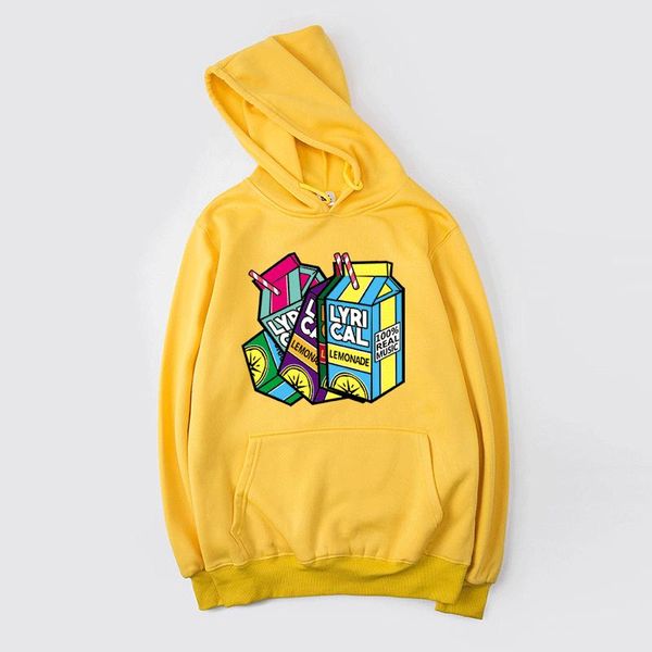 

men's hoodies & sweatshirts lyrical lemonade hoodie women men hip hop sweatshirt funny music oversized hooded streetwear thin velvet wa, Black