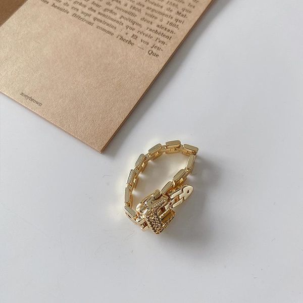 

cluster rings unique design bling rhinestone belt for women femme gold color metal chunky wide link chain charm statement jewelry, Golden;silver